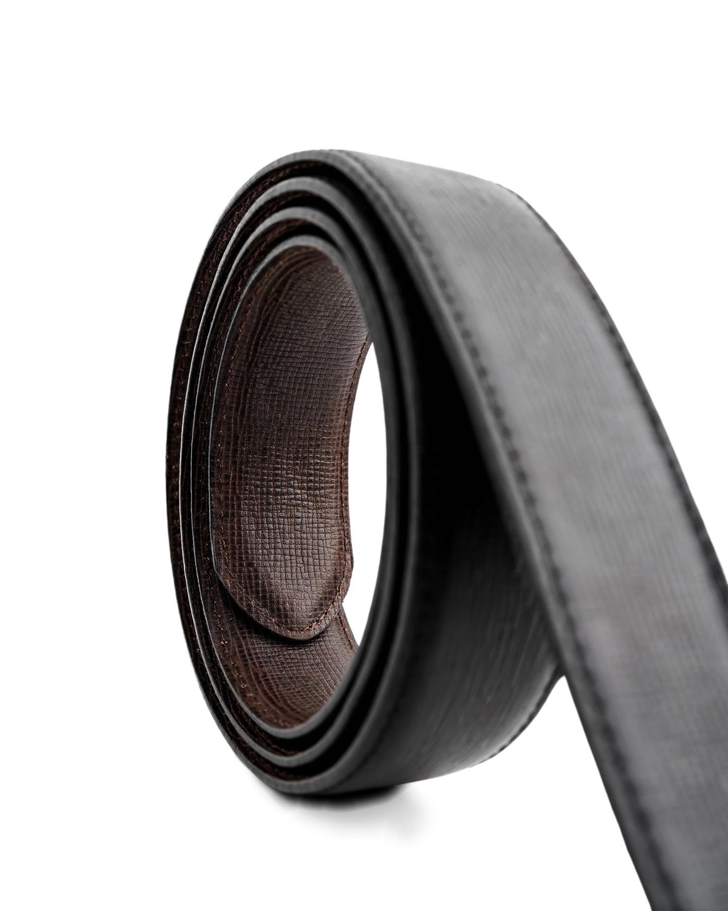 Men’s Premium Leather Belt | Reversible Black & Brown with Silver Buckle