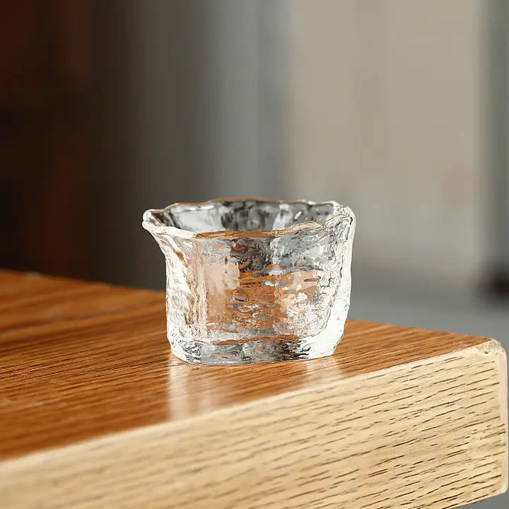 Handmade Wabi Sabi Glass Tea Cup
