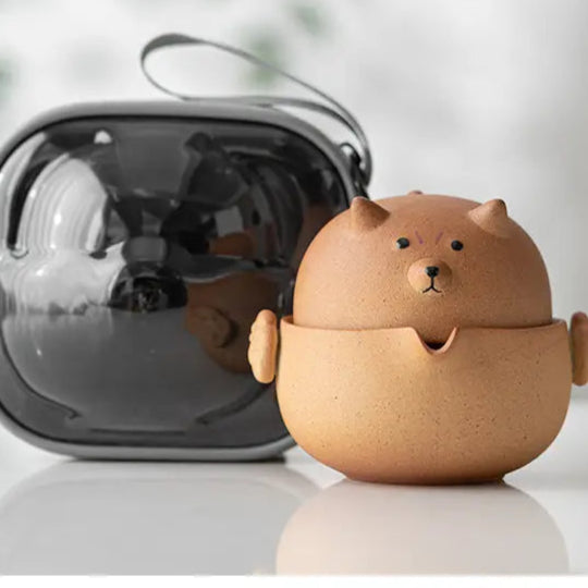 Shiba Inu Teapot Tea Cup Travel Set