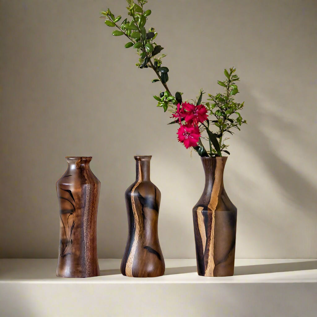 Handmade Wooden Resin Vase Mini Decorative Piece