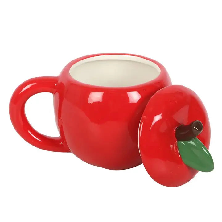 Ceramic Apple Shape Mug with Lid