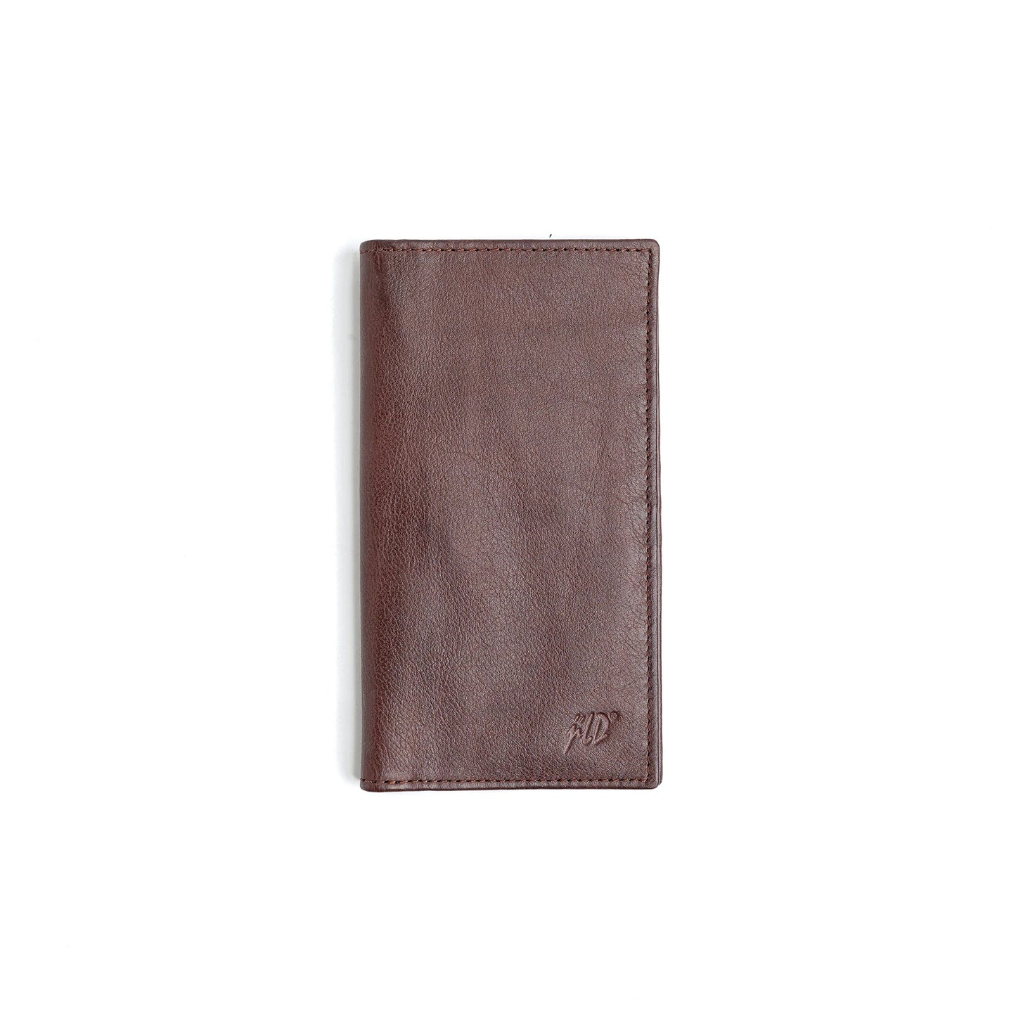 Men’s Leather Long Wallet – Vintage Brown | 18 Card Slots, Zipper Pocket & Passport Holder