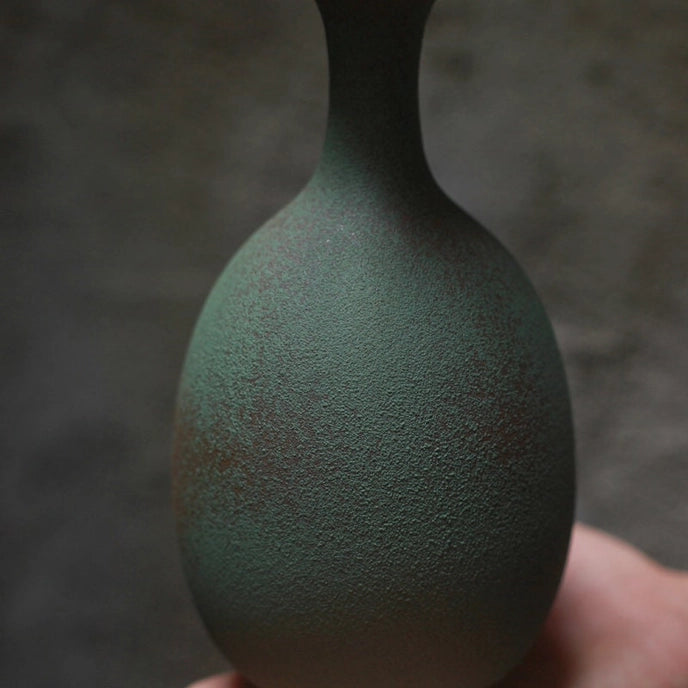 Handmade Emerald Green Ceramic Vase