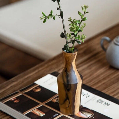 Handmade Wooden Resin Vase Mini Decorative Piece