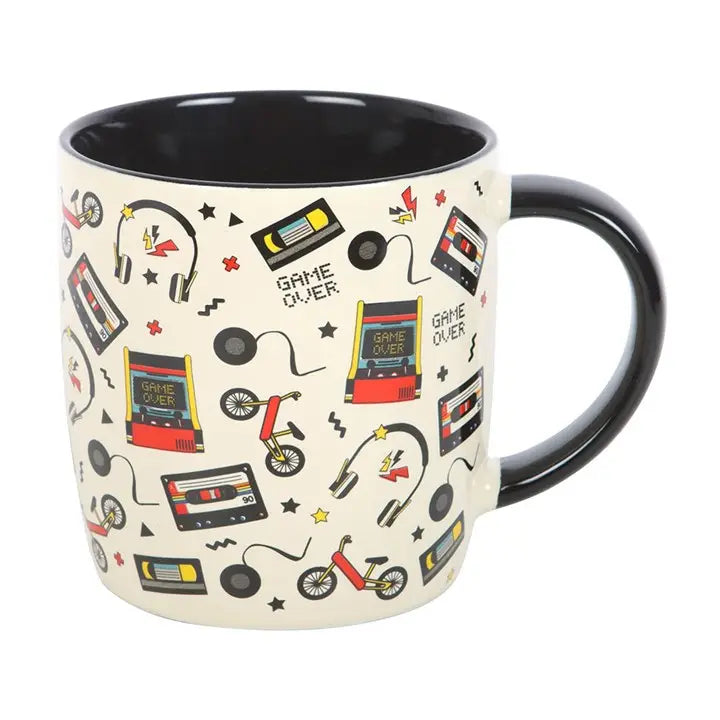 Retro 80s Print Gaming Coffee Cup and Mug