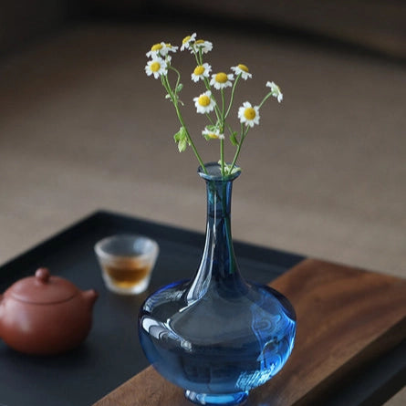 Classic Handmade Blue Glass Vase