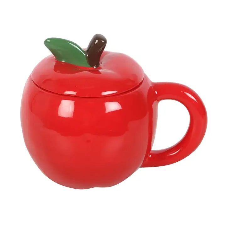 Ceramic Apple Shape Mug with Lid