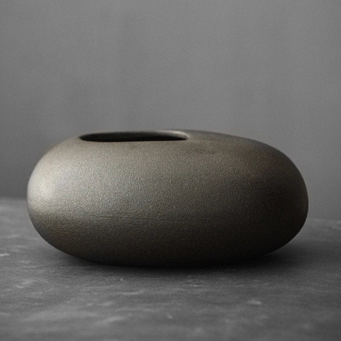 Handmade Ikebana Ceramic Bowl Vase