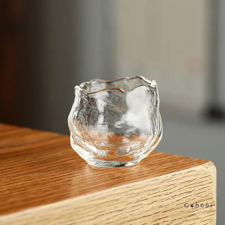 Handmade Wabi Sabi Glass Tea Cup