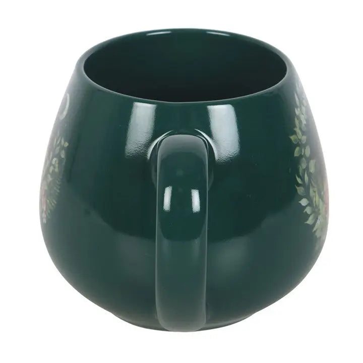 Ceramic Green Fawn Rounded Mug