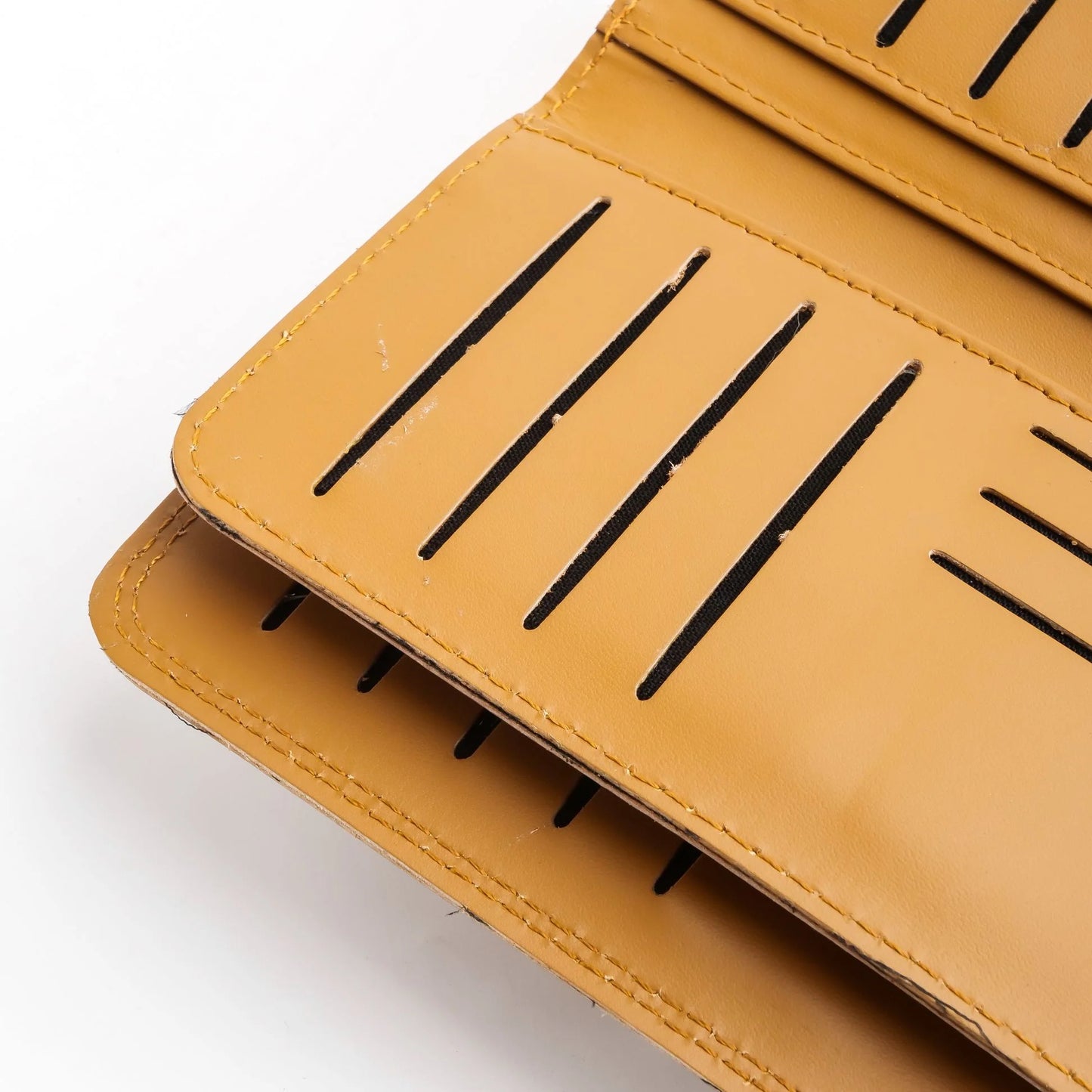 Pure Leather Long Wallet with Button Closure – Camel Brown 22 Card Slots & 6 Compartments