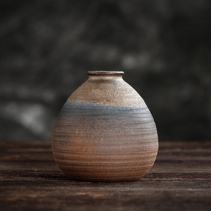 Handmade Classic Brown Table Vase Set
