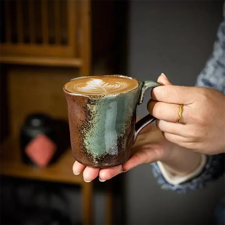 Handmade Colorful Stoneware Coffee Mug