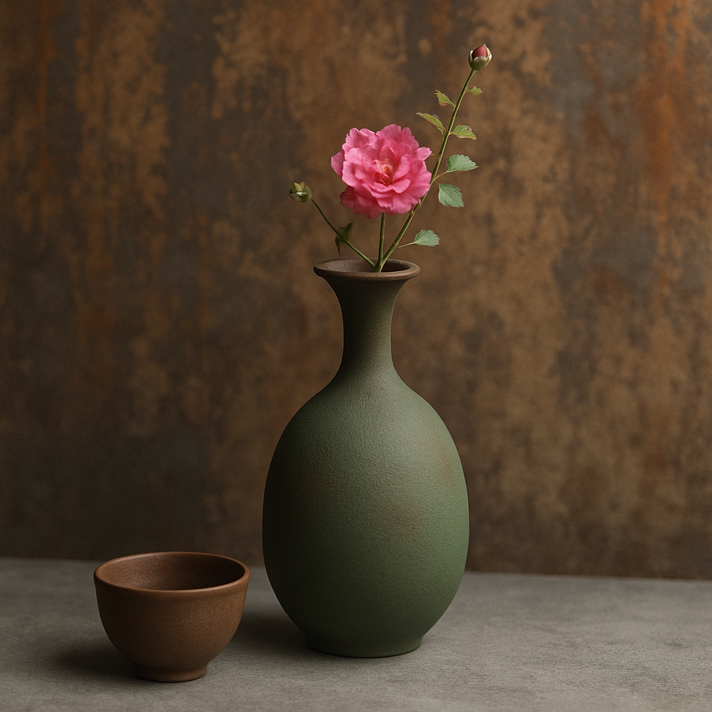 Handmade Emerald Green Ceramic Vase