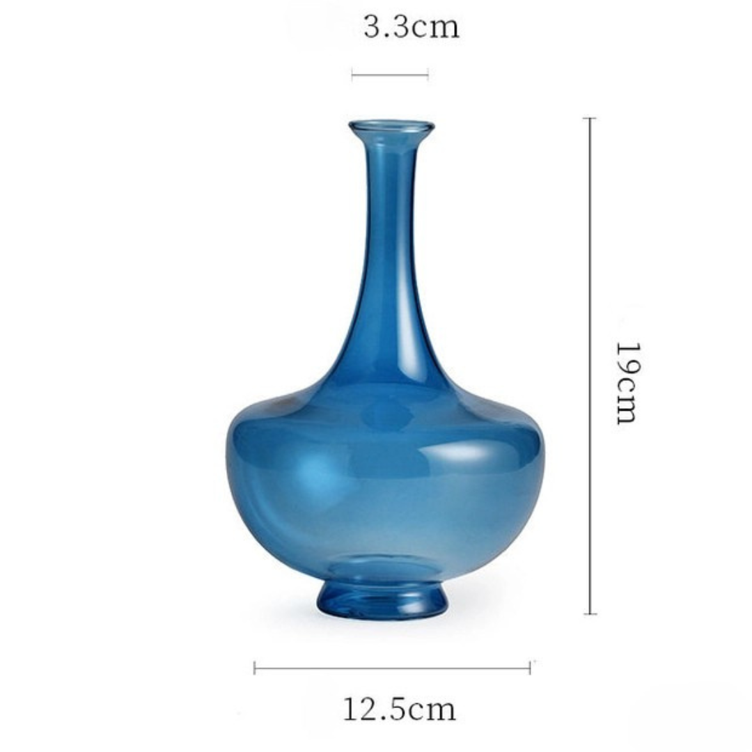 Classic Handmade Blue Glass Vase
