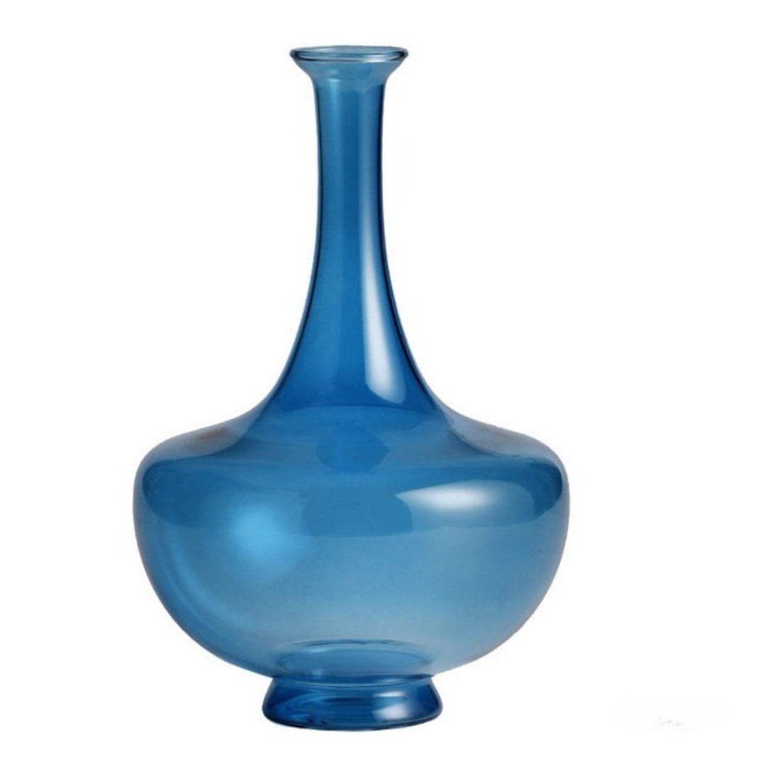Classic Handmade Blue Glass Vase
