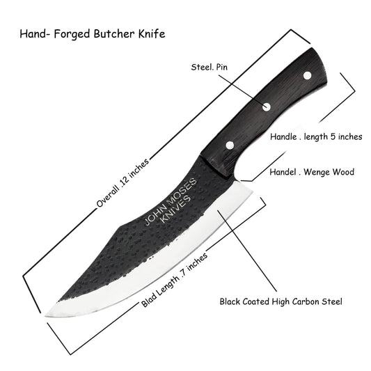 (18+) Hand Forged Butcher Knife