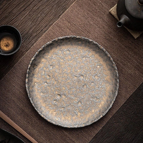 Handmade Metallic Glaze Ceramic Plate
