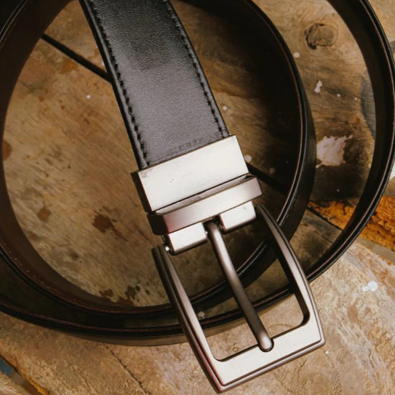 Reversible Men’s Leather Belt – Black & Brown
