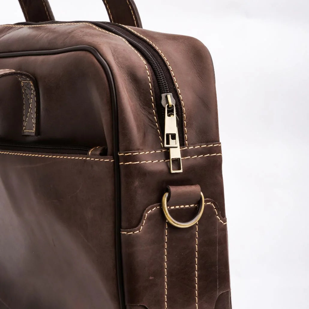 Handmade bag Leather bag Leather laptop bag Shoulder bag Dark brown laptop bag cross body laptop bag Business Laptop Bag Briefcase for Men and Women