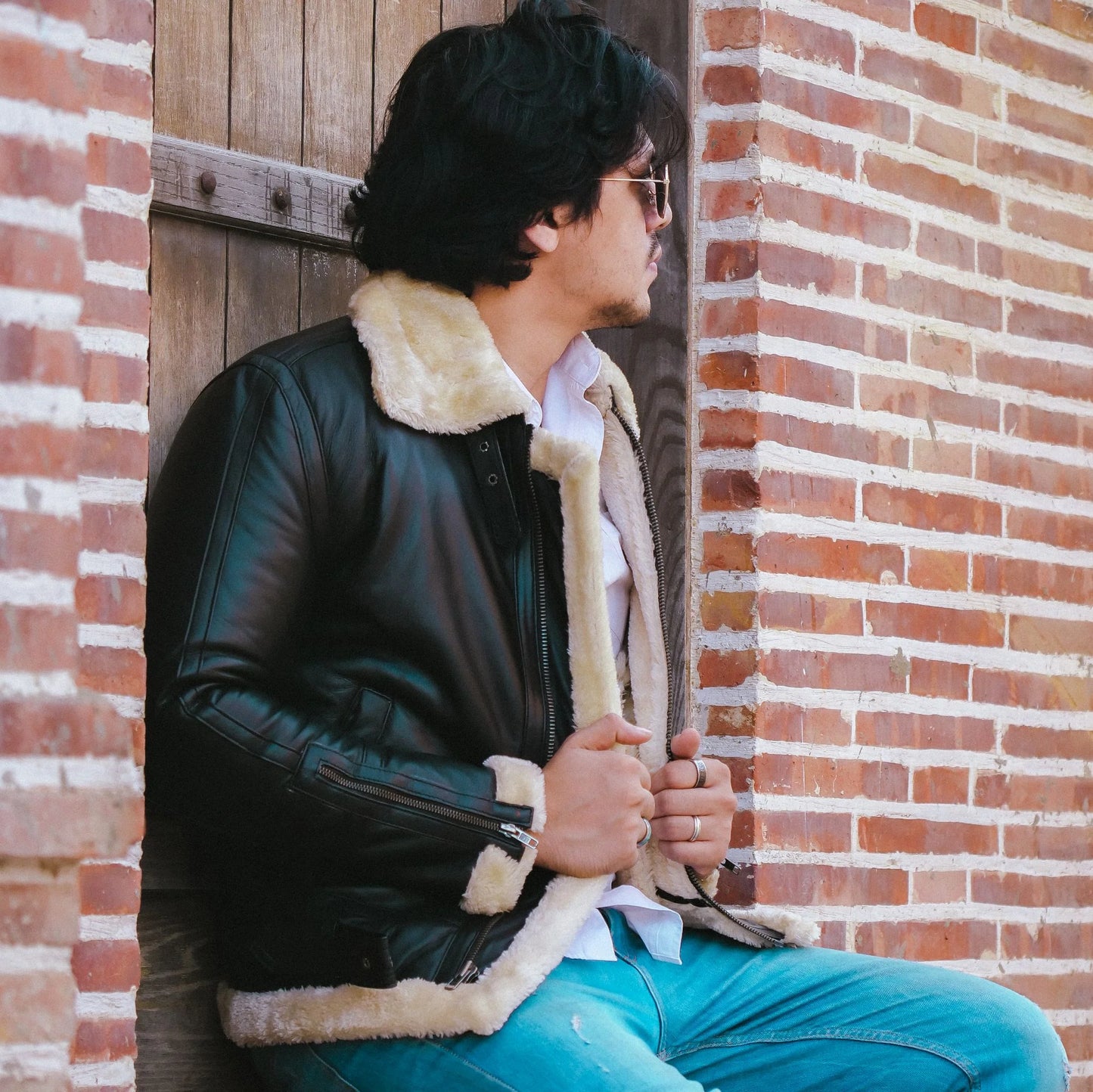 Handmade Jacket Leather Jacket Leather Bomber Jacket Black Jacket Men Jacket