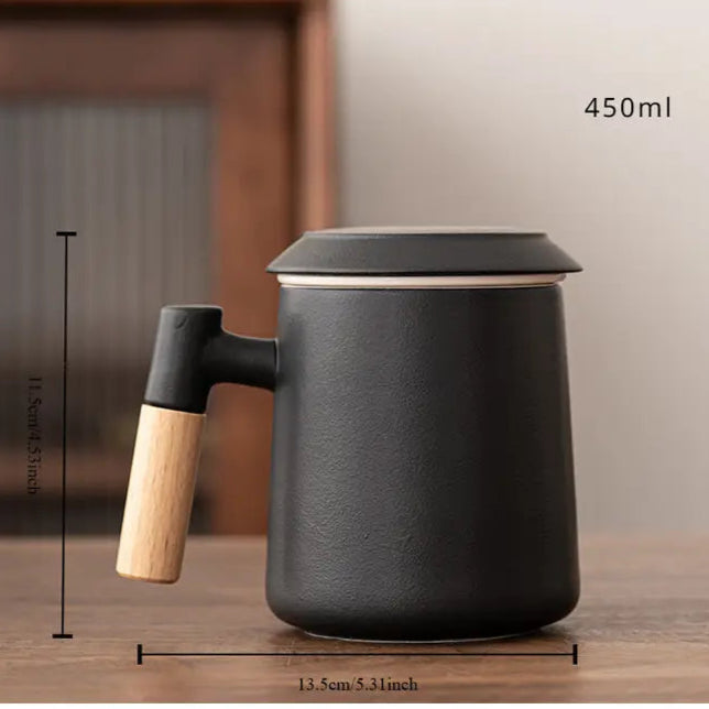 Colorful Ceramic Tea Cup with Lid & Infuser