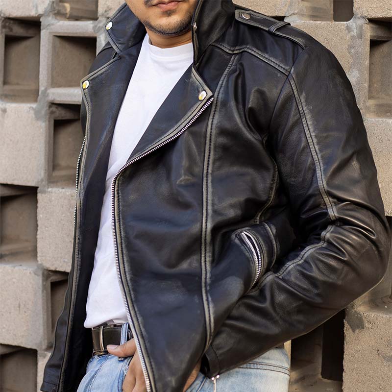 Handmade Jacket Real leather  jacket Men jacket Biker Leather Jacket Black leather jacket Motorcycle Jacket for Men