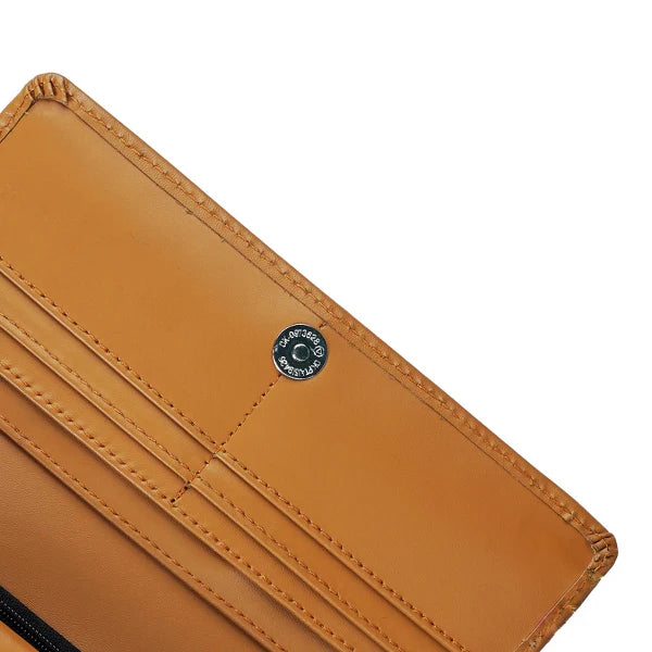 Women’s Leather Clutch Long Wallet Magnetic Flip Purse with Card, Cash and Mobile Slots