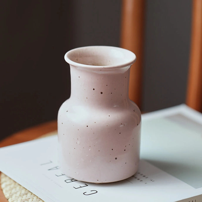 Handmade Ceramic Vase Pink or Green