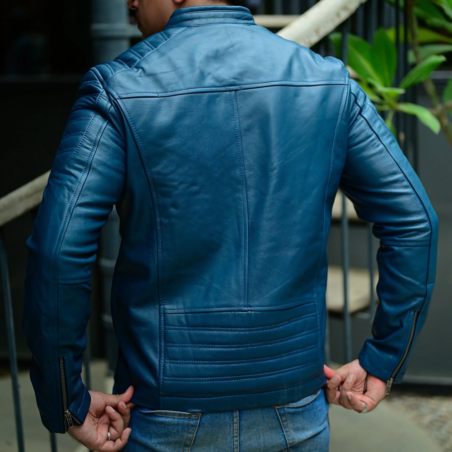 Handmade Jacket Leather Jacket Motorcycle Leather Jacket Men Leather Jacket
