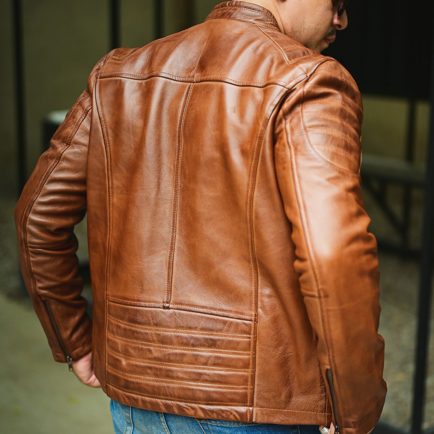 Handmade Jacket Leather Jacket Motorcycle Leather Jacket Men Leather Jacket
