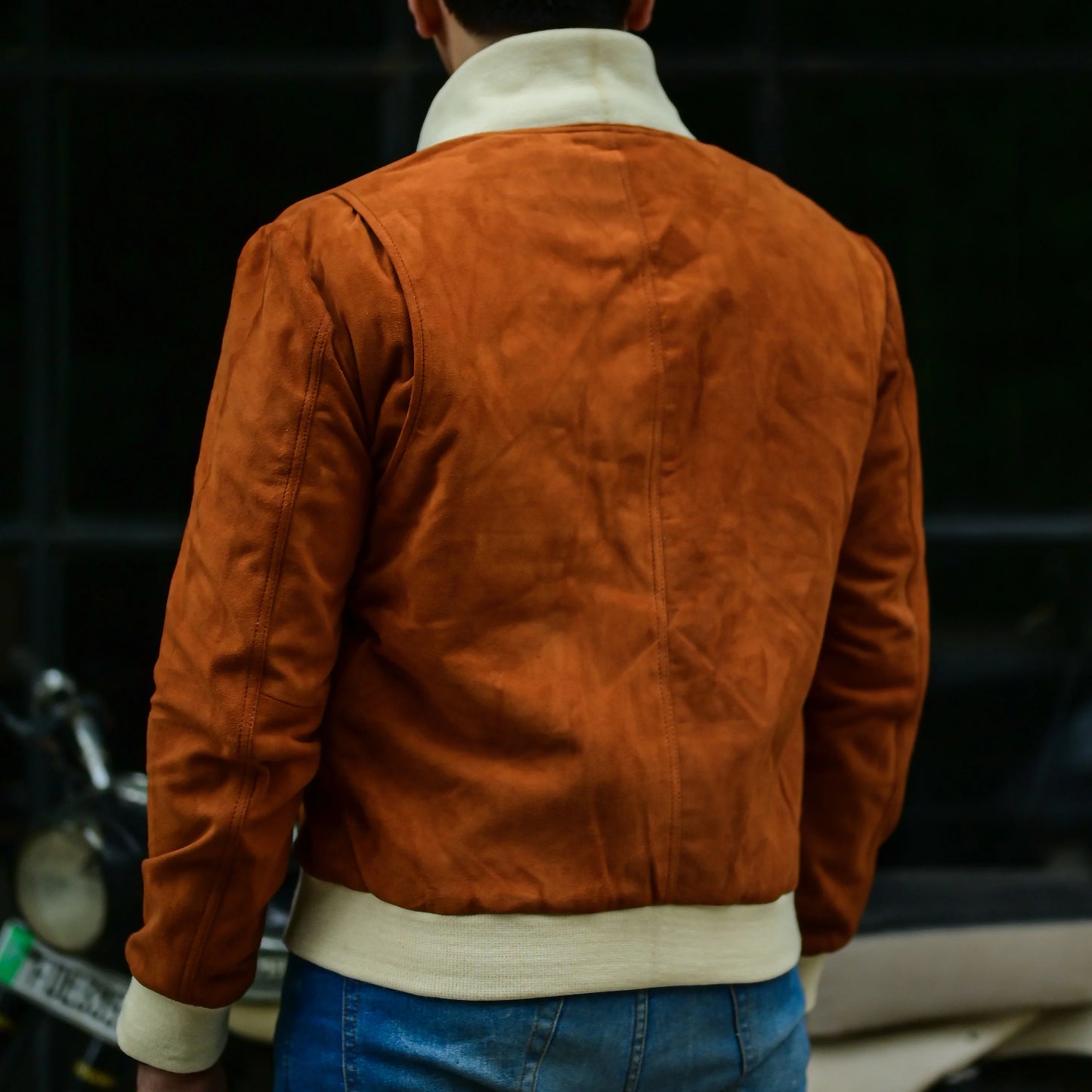 Real leather Jacket Handmade Jacket Bomber Jacket Men jacket Motorcycle jacket foe men