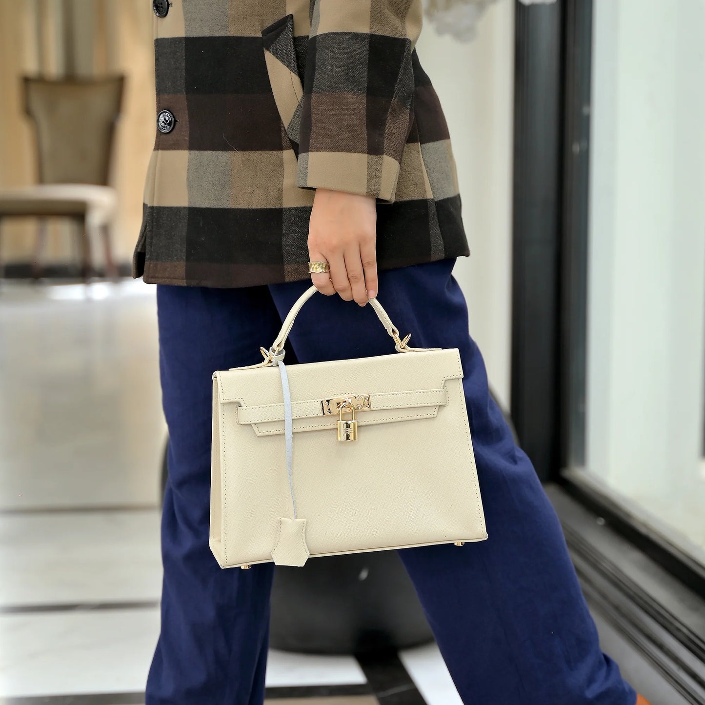 Handmade handbag Women Top Handle Leather Bag Handbag with Shoulder Strap Ladies bag