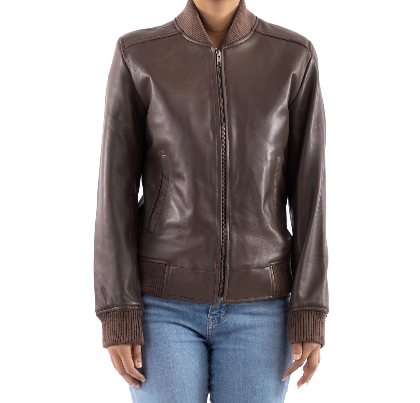 Handmade jacket Leather jacket Bomber jacket Jacket for women Dark Brown Jacket Ladies Jacket