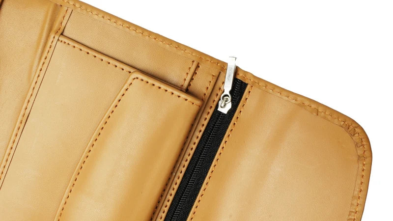 Women’s Essential Everyday Leather Clutch Wallet  Long Magnetic Flip Purse