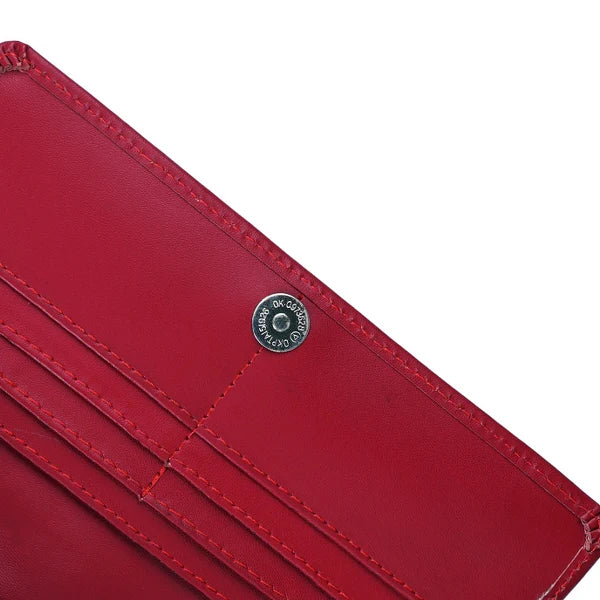 Women’s Leather Clutch Long Wallet Magnetic Flip Purse with Card, Cash and Mobile Slots