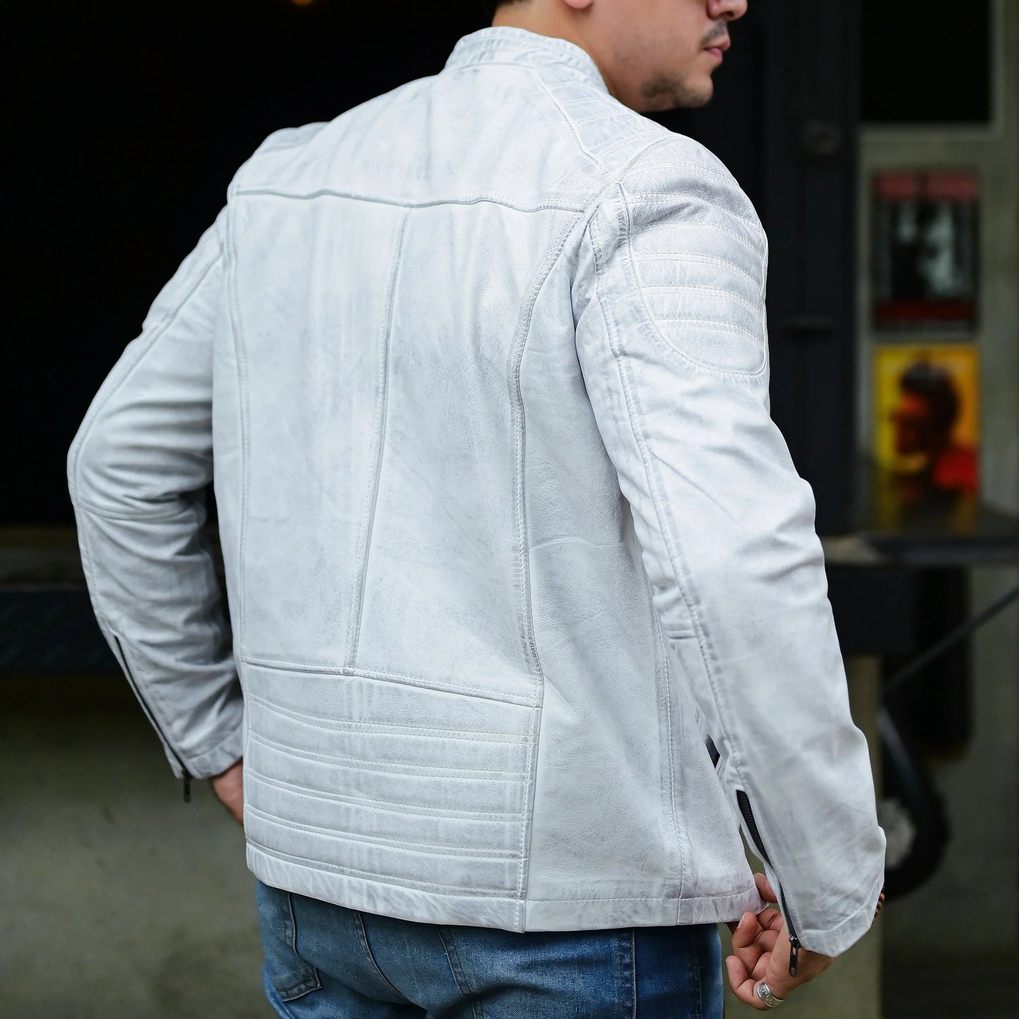 Handmade Jacket Leather Jacket Motorcycle Leather Jacket Men Leather Jacket