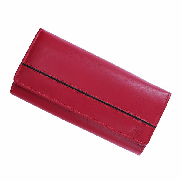 Women’s Leather Clutch Long Wallet Magnetic Flip Purse with Card, Cash and Mobile Slots