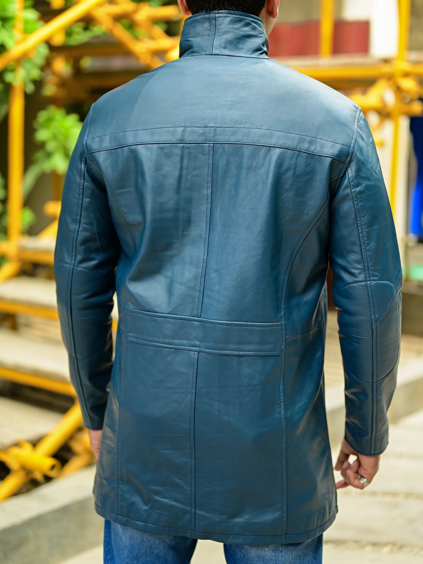 Handmade Coat Trench coat leather Long coat for men