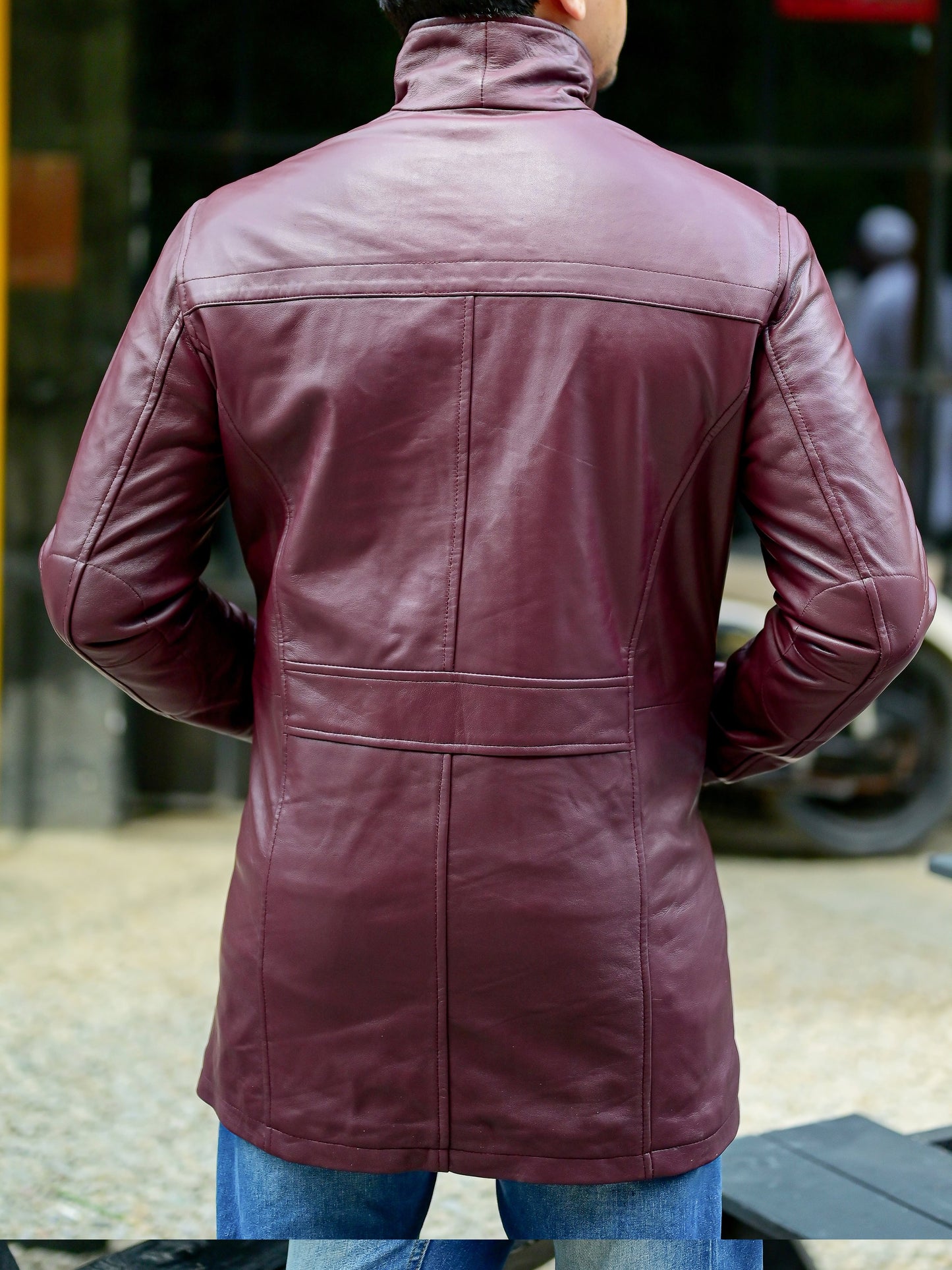 Handmade Coat Trench coat leather Long coat for men