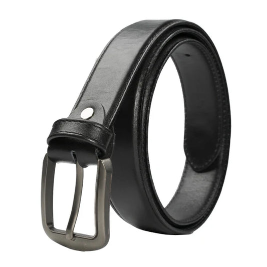 Classic Men’s Natural Cow Leather Belt  Everyday Casual Style