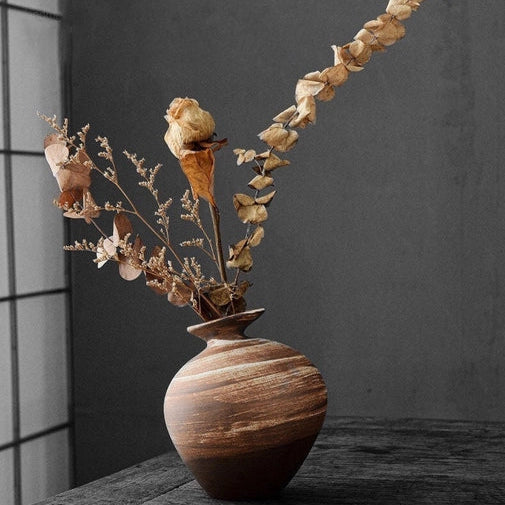 Handmade Tall Ikebana Ceramic Vase
