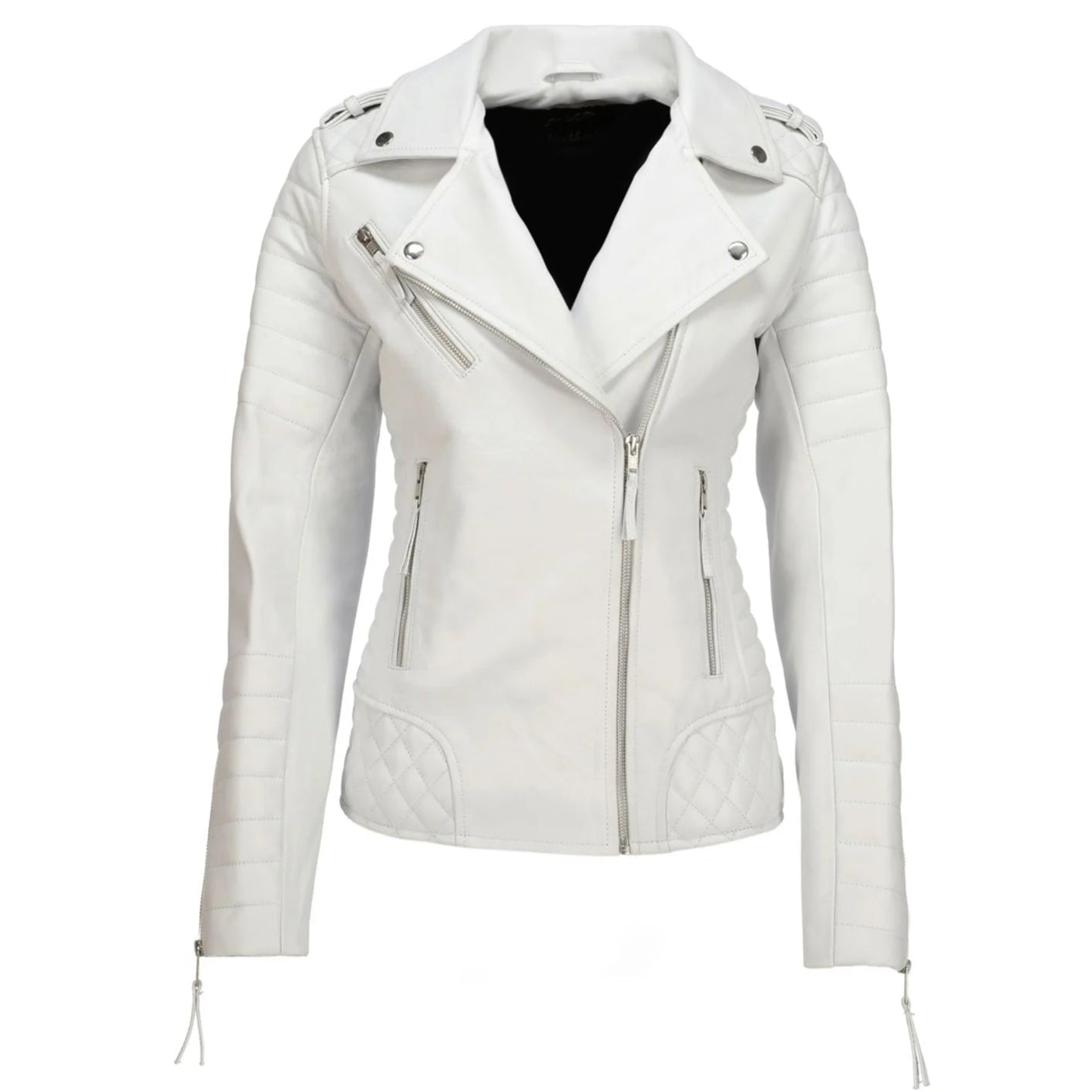 Real Leather Jacket handmade jackets Ladies jackets White jacket Ladies jackets Leather biker jacket