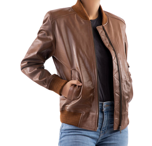 Handmade Jacket Leather Jacket Leather Bomber Jacket Ladies Jacket Leather Jacket for women