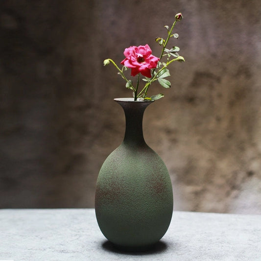 Handmade Emerald Green  Ceramic Vase