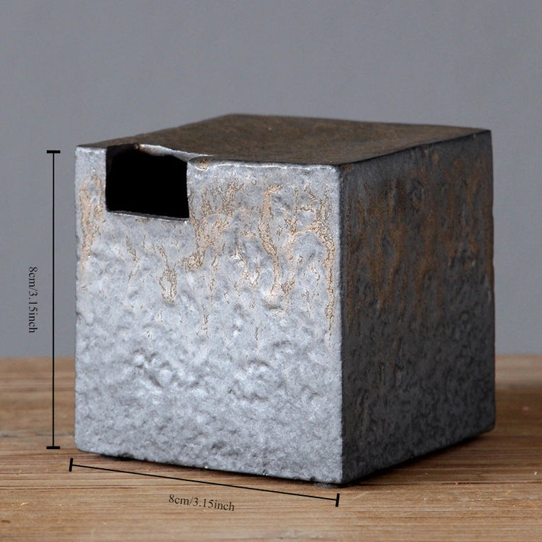Handmade Golden Black Ceramic Vase
