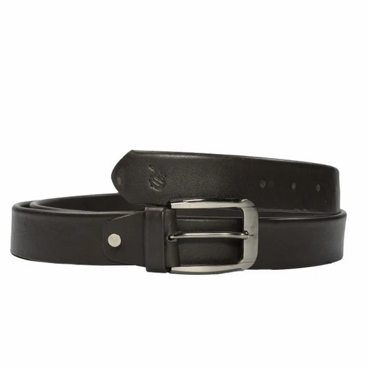 Men’s Formal 3-Fold Natural Cow Leather Belt – Chocolate Brown