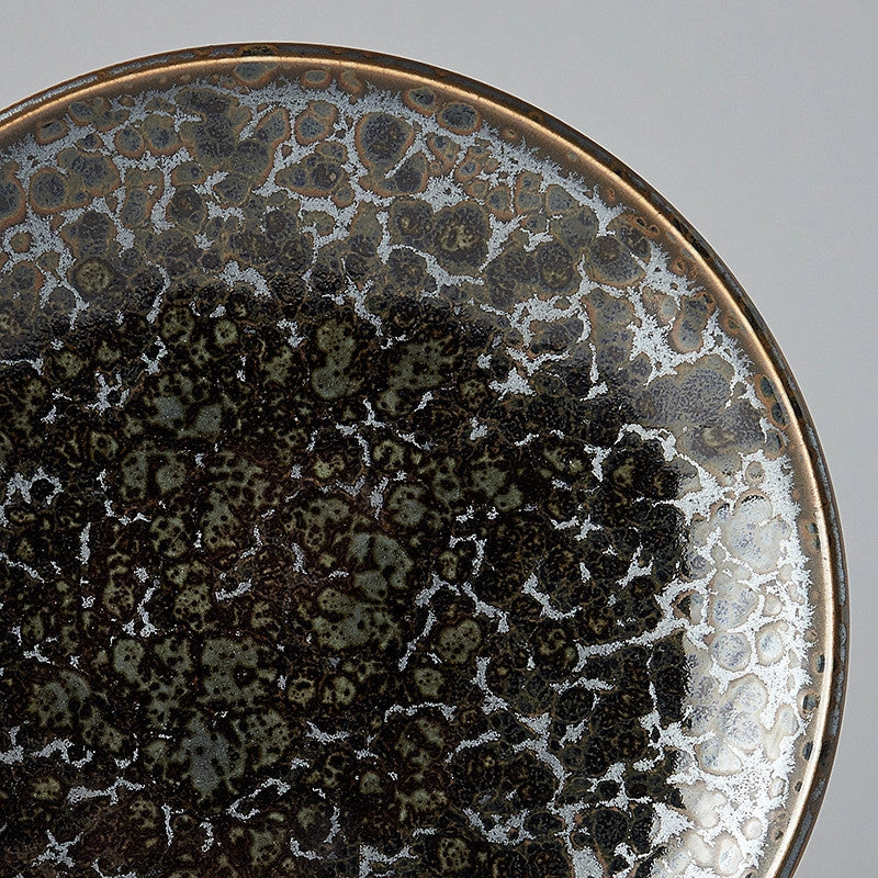 Handcrafted Porcelain Black Pearl Tapas Serving Plate