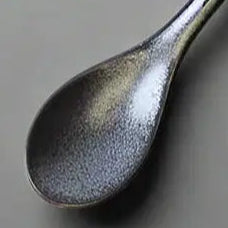 Porcelain Red Pattern Small Black Spoon