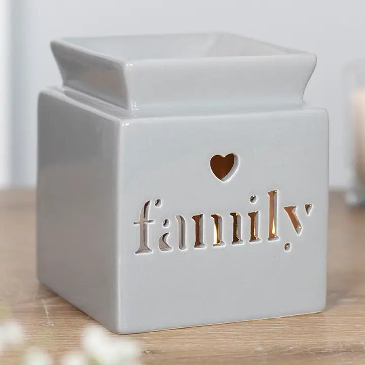 Ceramic Family Cut Out Oil Burner and Wax Warmer